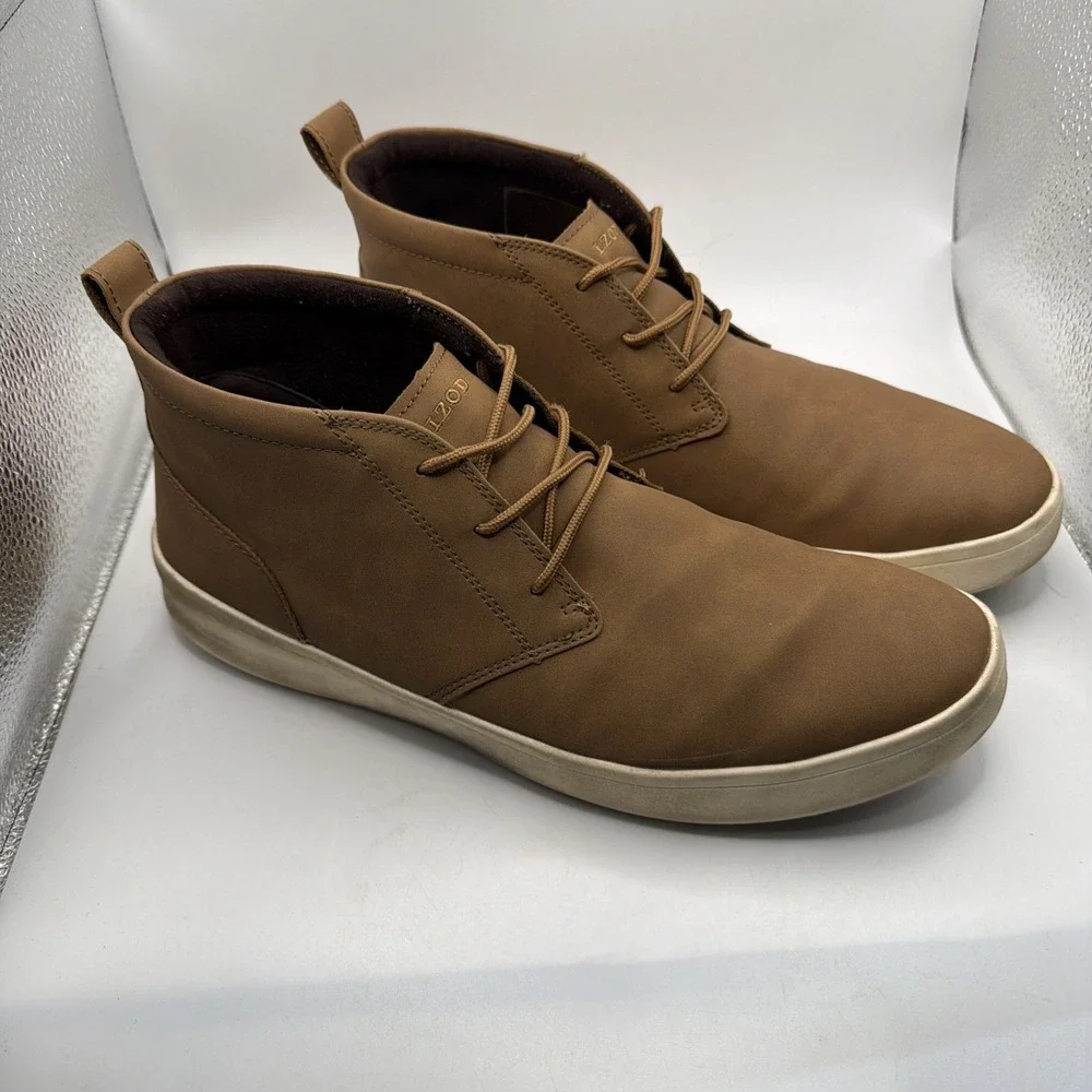 IZOD Palmer Men's Size 11 Lace-Up-Brown Chukka Boots-1815298. Excellent